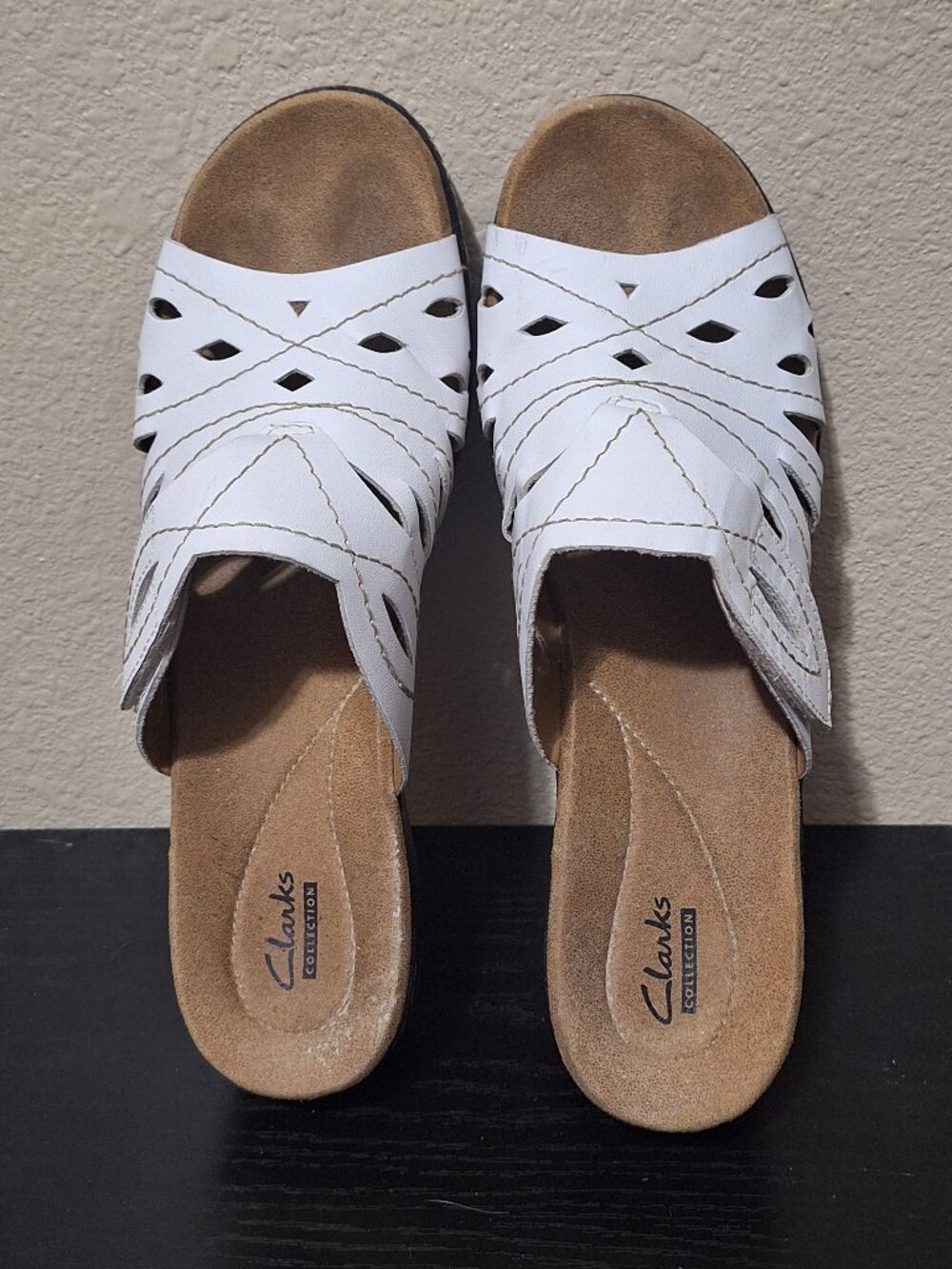 Clarks Collection White Slide Sandal 9.5M